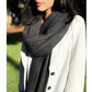 handloom cashmere scarf / charcoal