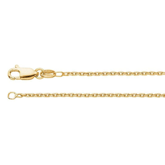 chain necklace / rectangle cable - 1.5mm