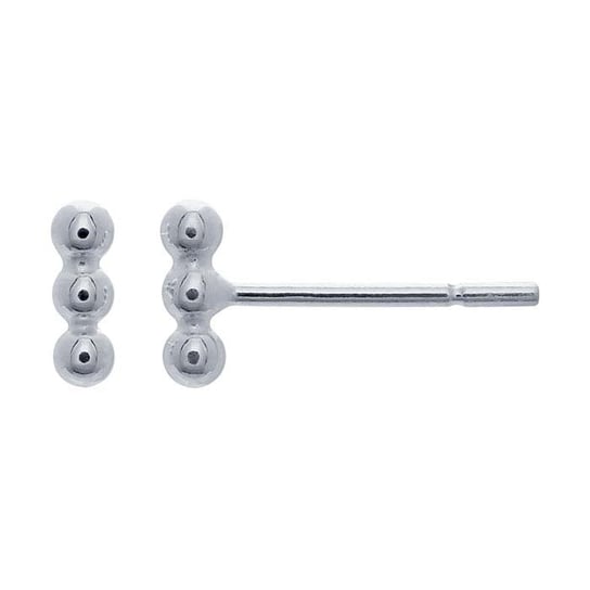 stud earrings / triple dot row