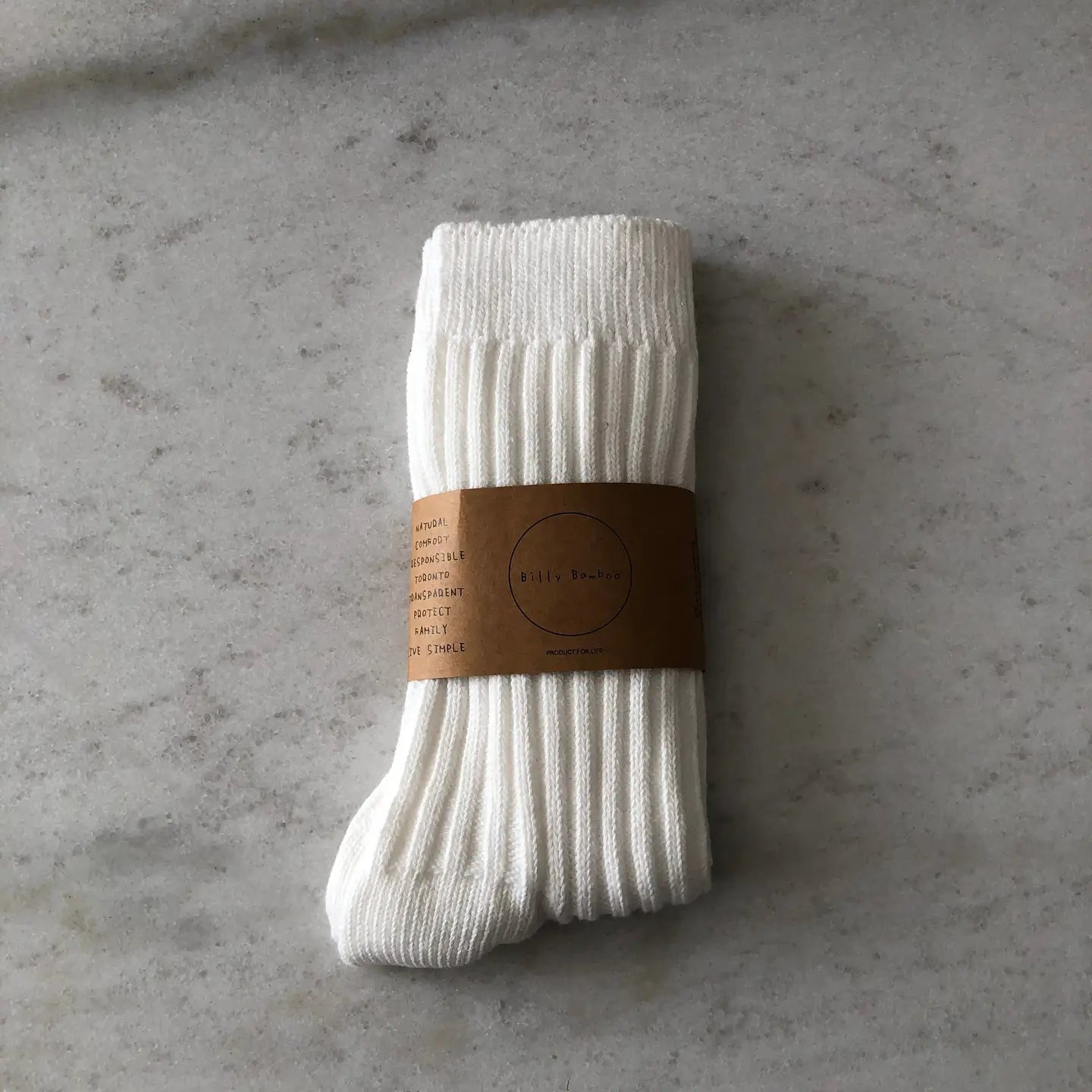 billy bamboo / ribbed cotton high socks