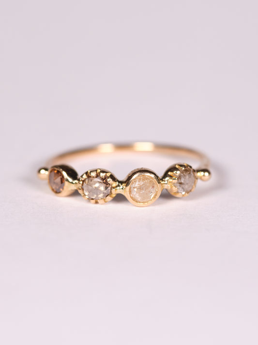 simple ring band - multi-diamond