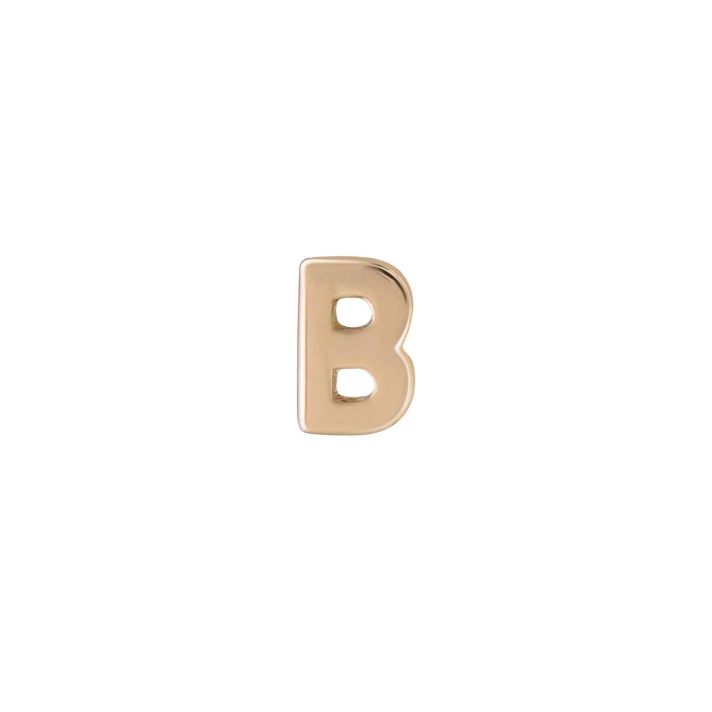 métier / mini initial stud earring - single