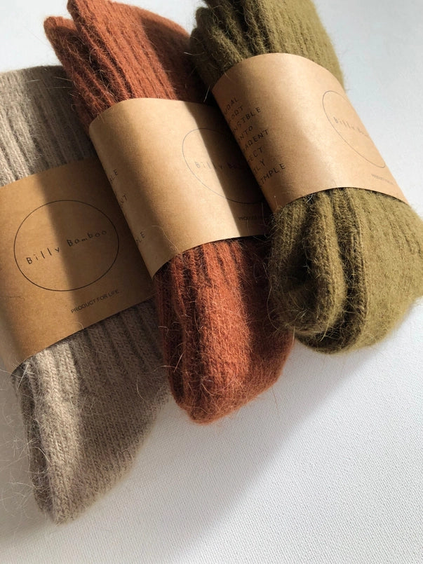 billy bamboo / royal angora cabin socks