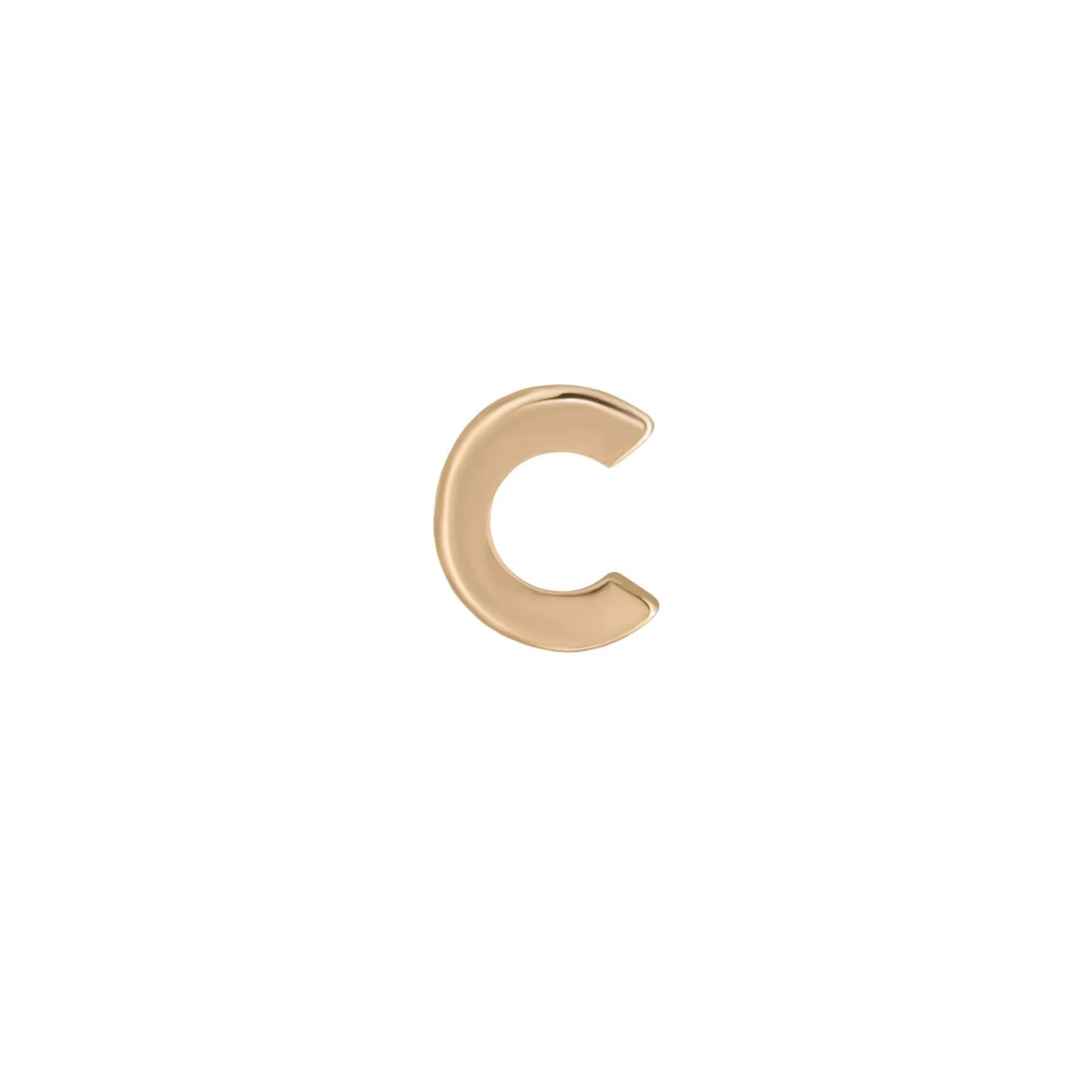 métier / mini initial stud earring - single