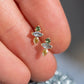 métier / am pm multi gemstone stud earring - single