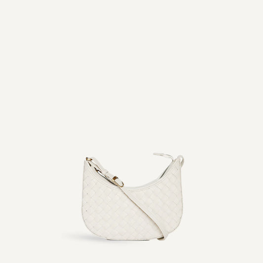 bembien / mini sling bag - carré weave cream