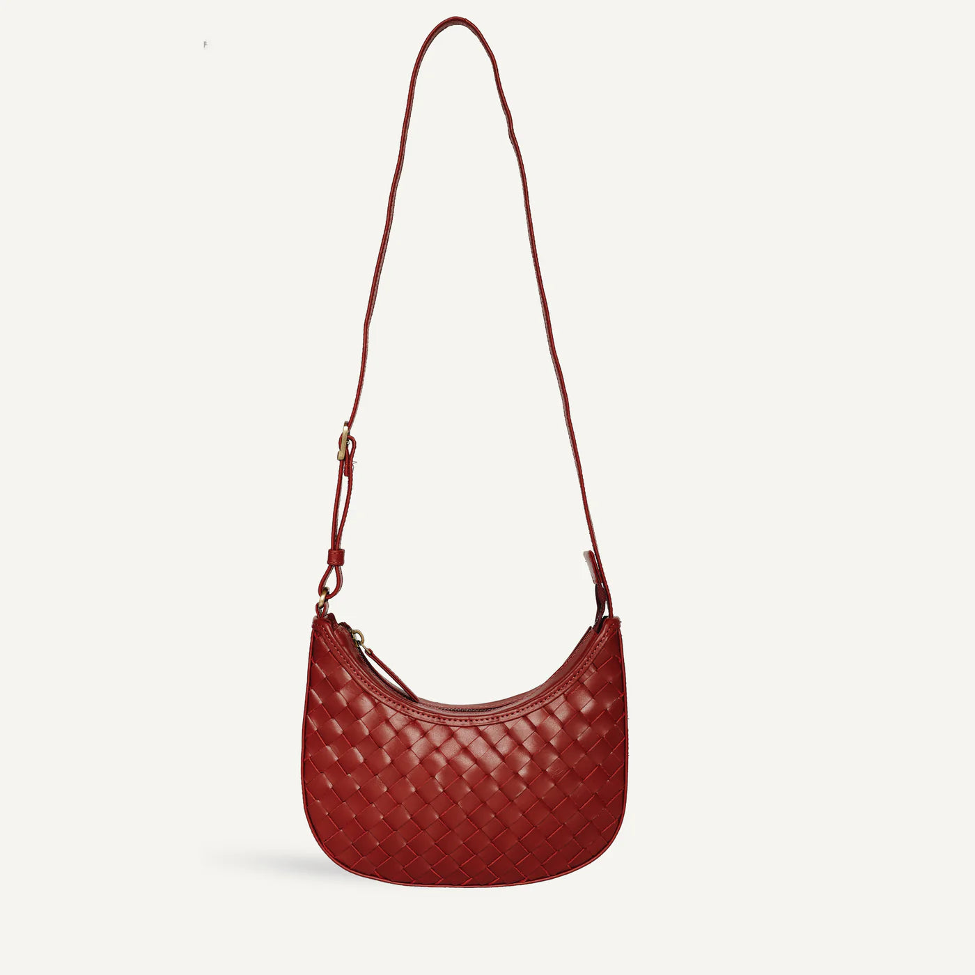 bembien / mini sling bag - carré weave rouge