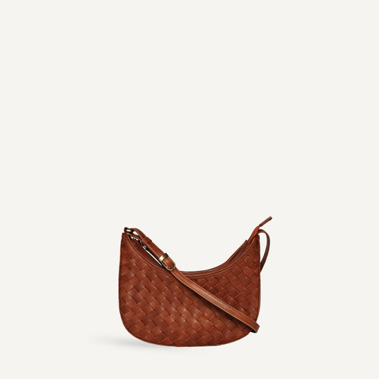 bembien / mini sling bag - carré weave sienna