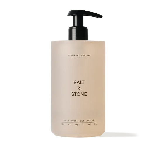 salt & stone / body wash - black rose & oud