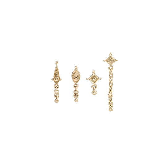 métier / dala droplet beaded stud earring - single