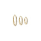 métier / diamond dodu oval chunky clicker hoop earring - single