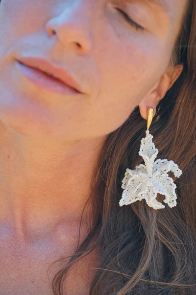 freyja orchid earrings