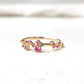 athena ring - pink sapphire + emerald