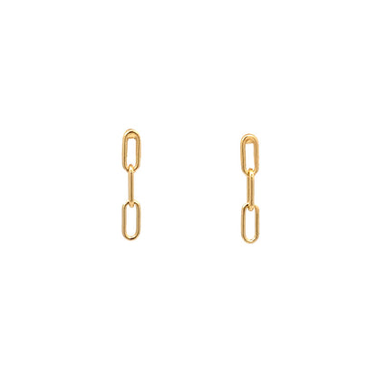 tiny chain link earrings