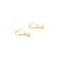 dangling marquise stone post hoop earrings - cz