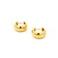 wide click huggie hoop earrings - small