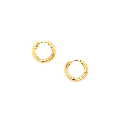 wide click huggie hoop earrings - small