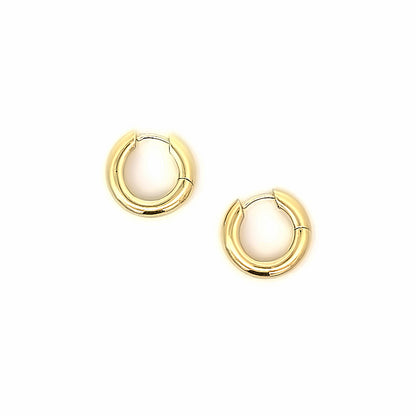 chunky click huggie hoop earrings - 16mm