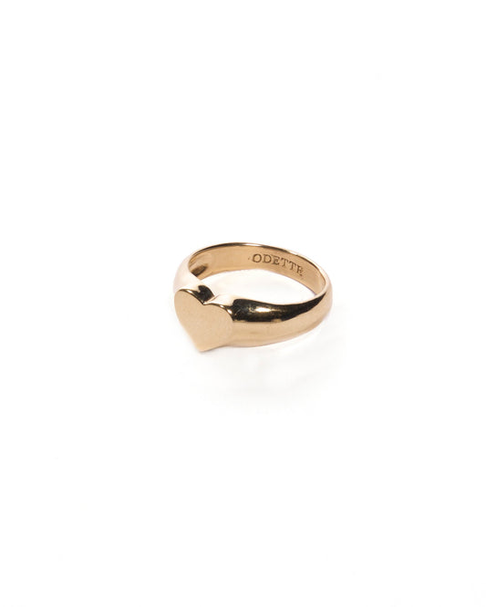 heart signet ring