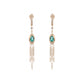 totem emerald & diamond fringe earrings