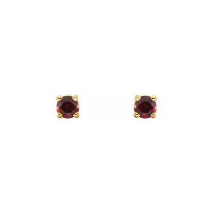 natural gem birthstone stud earrings