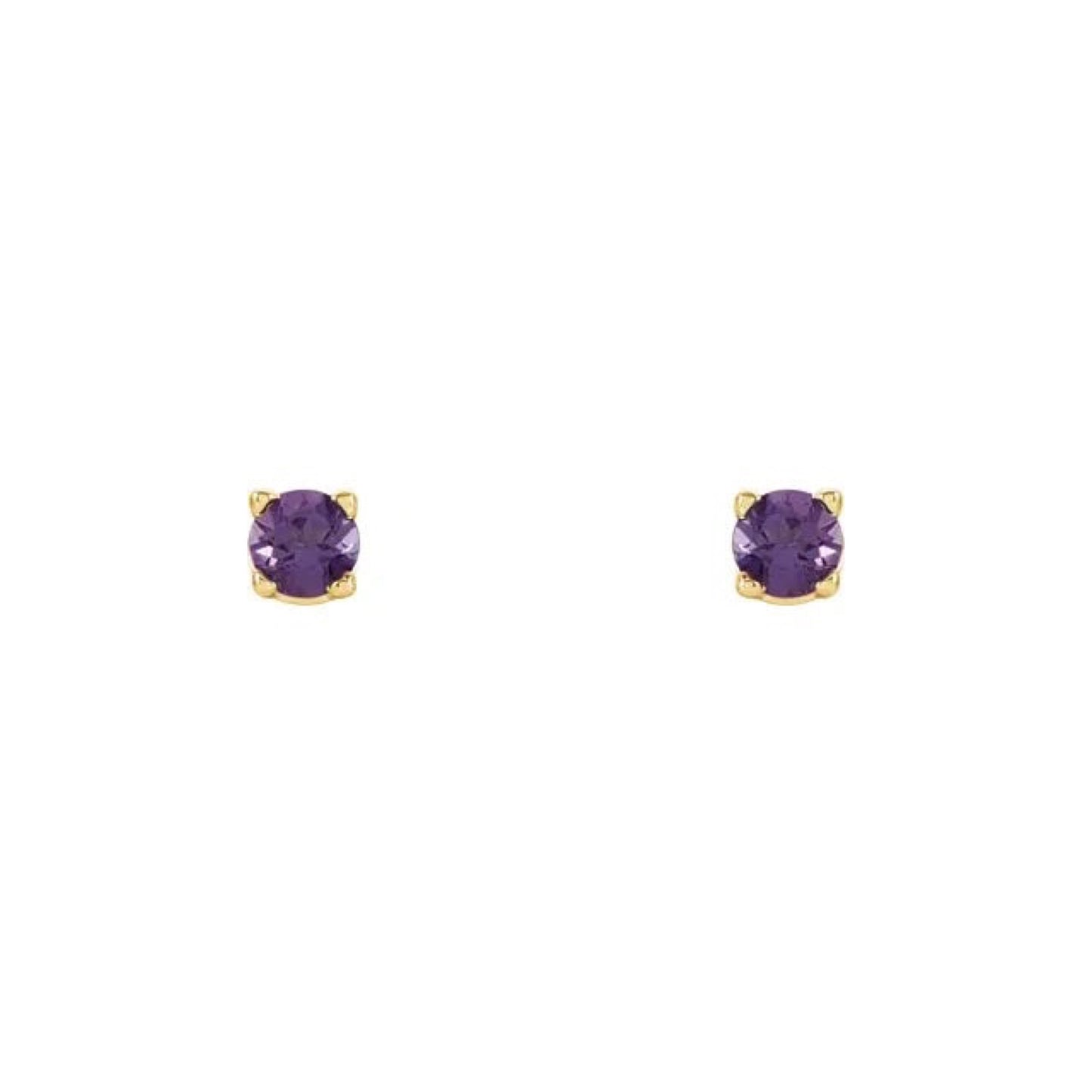 natural gem birthstone stud earrings