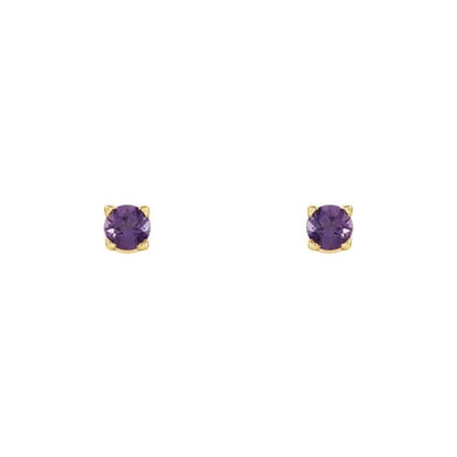 natural gem birthstone stud earrings