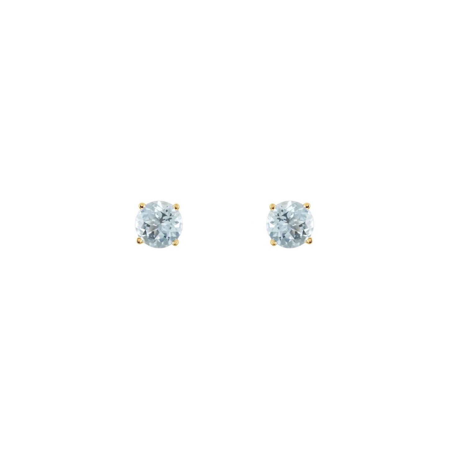 natural gem birthstone stud earrings