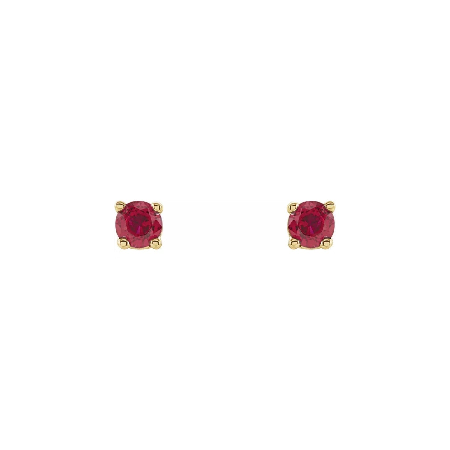 natural gem birthstone stud earrings