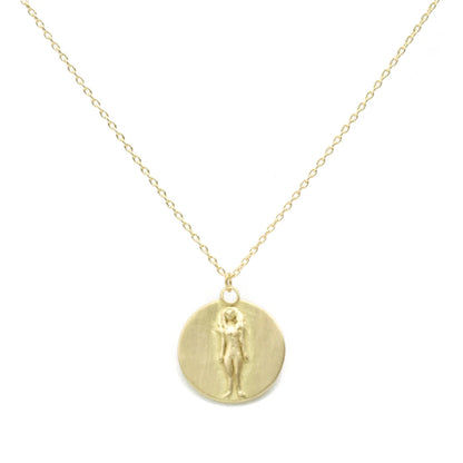 zodiac medal pendant necklace - virgo