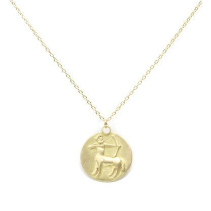 zodiac medal pendant necklace - sagittarius