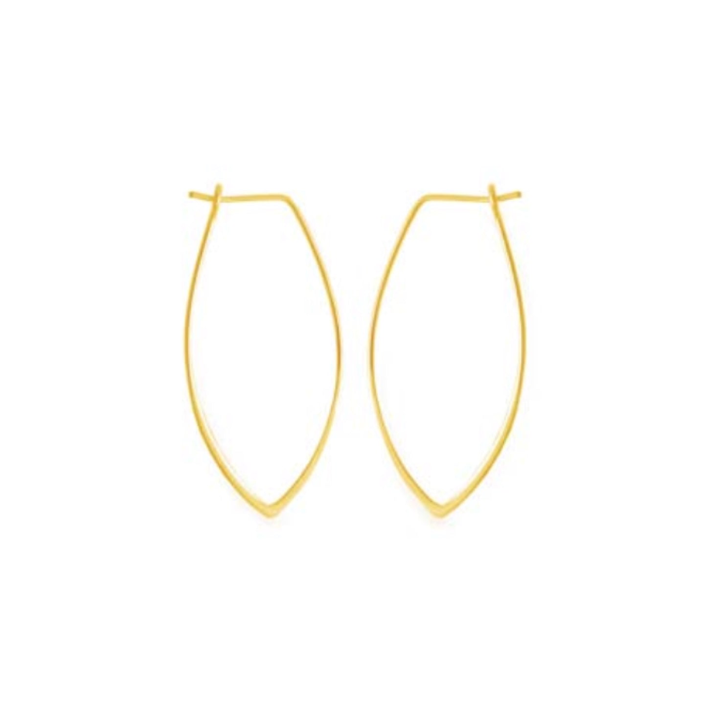 small marquise wire hoop earrings