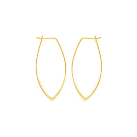 small marquise wire hoop earrings