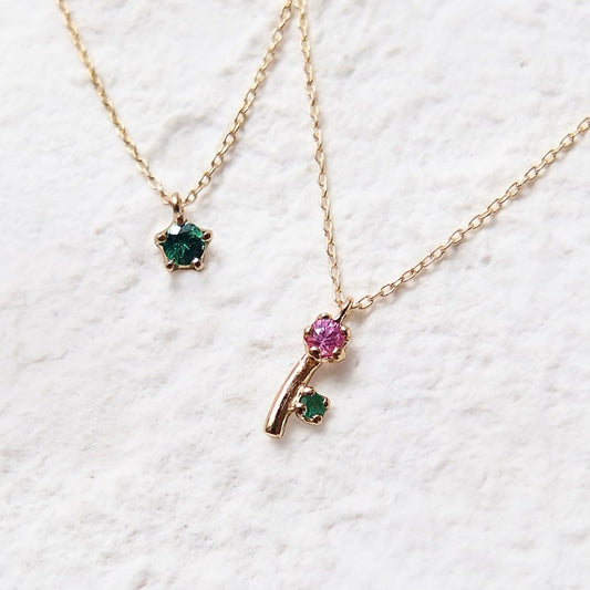 drop necklace - emerald