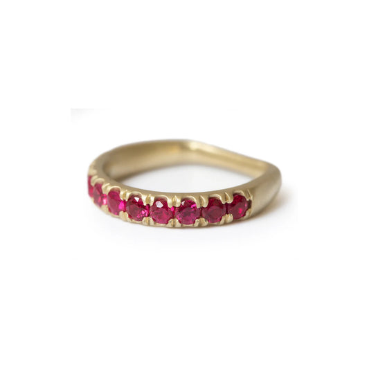 euro band ring - ruby