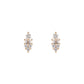 corona stud earrings - natural diamond