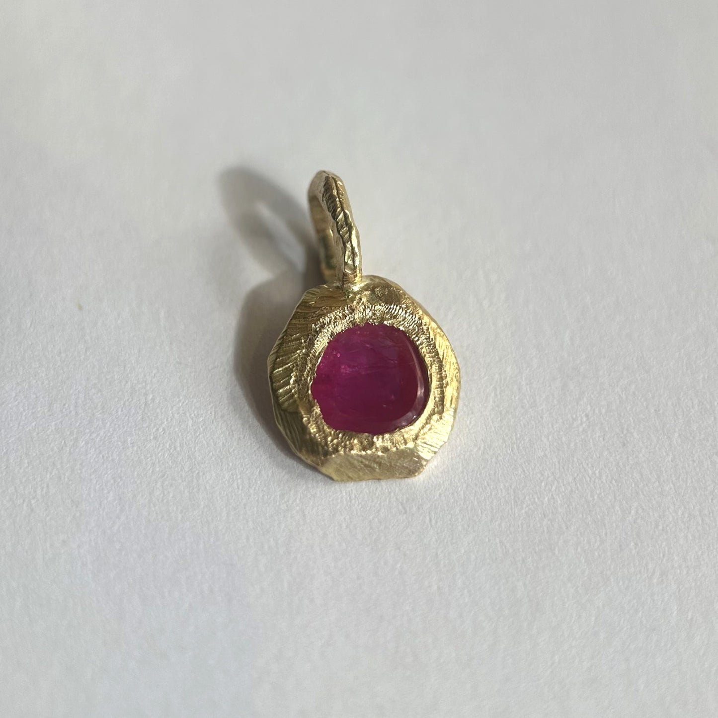 freeform charm pendant - ruby