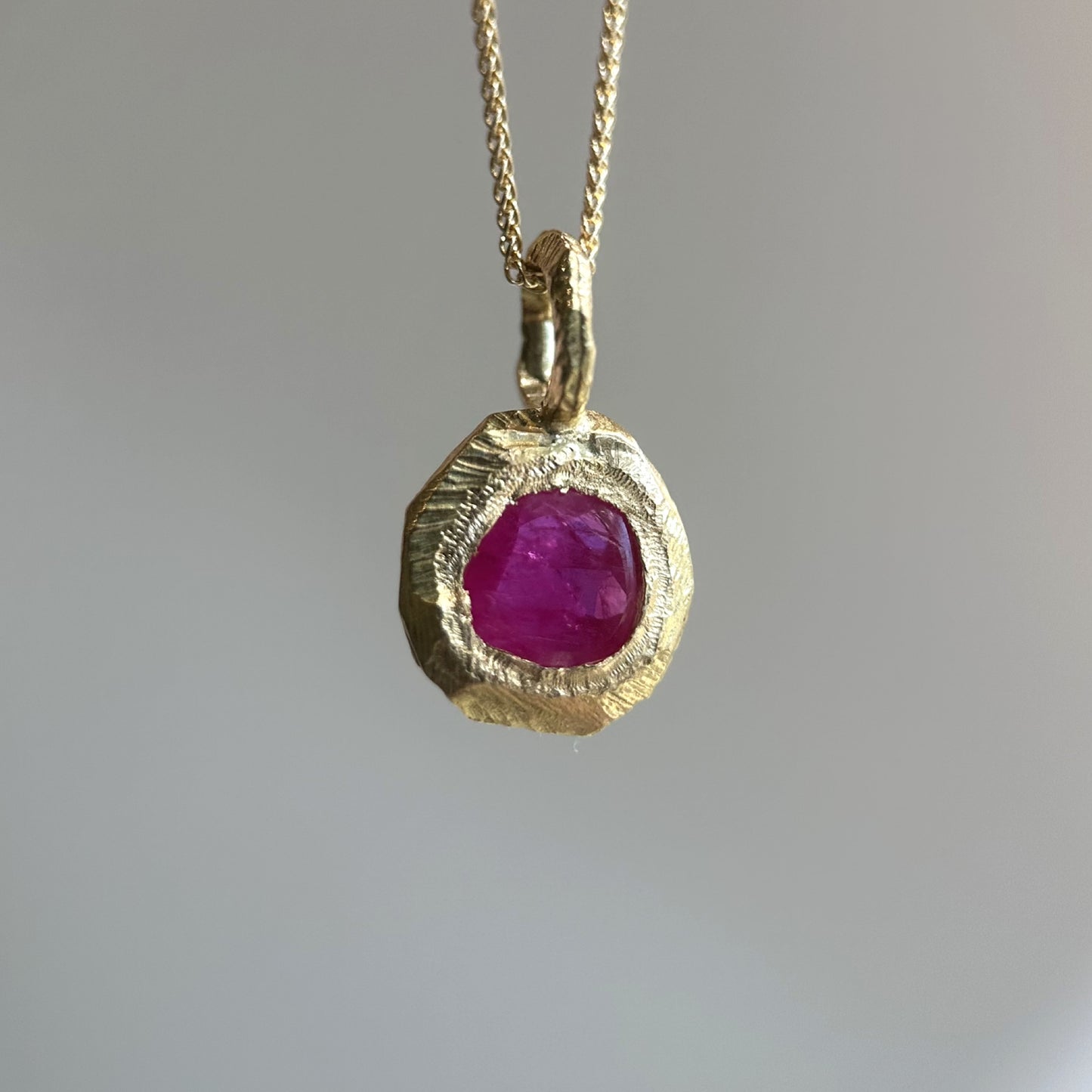 freeform charm pendant - ruby