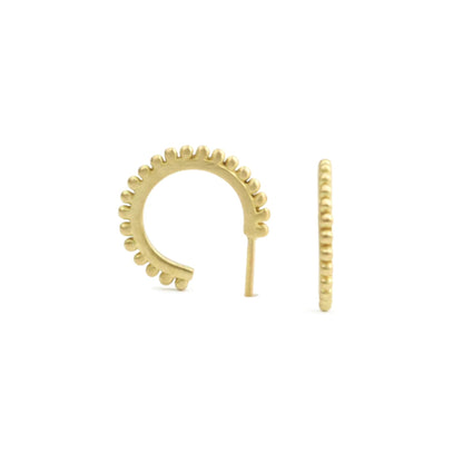 city hoop earrings - granulated