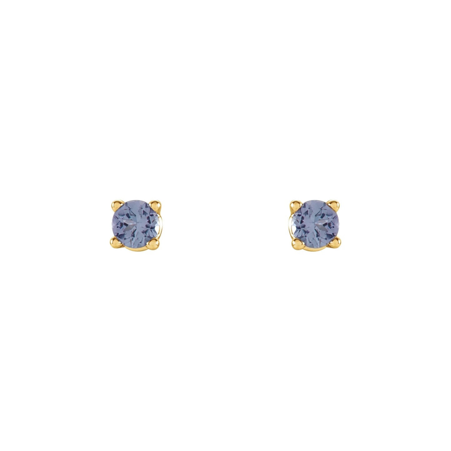 natural gem birthstone stud earrings