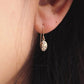 shield earrings - natural diamond