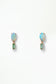 wwake / stela drop earrings - opal + tourmaline