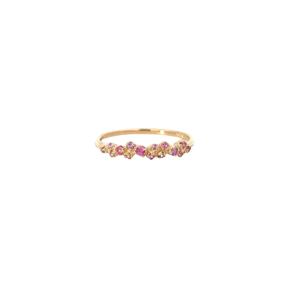 cluster garland ring - pink sapphire