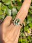 heirloom green tourmaline halo ring