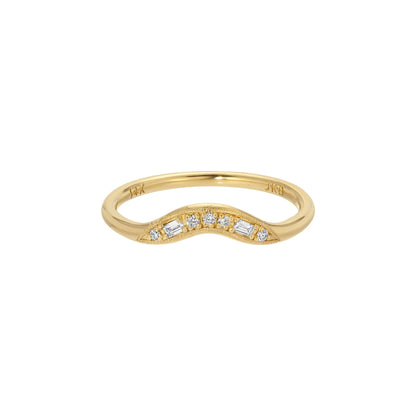 gaudi arch ring band - natural diamond