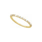 alternating stone half-eternity ring band - natural diamond