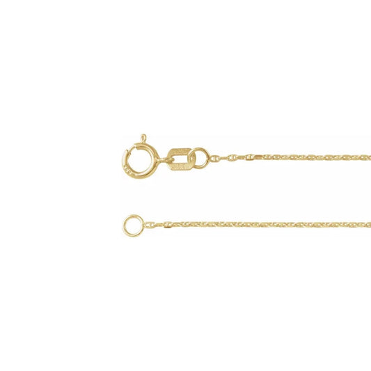 diamond-cut anchor chain gold bracelet - 1mm