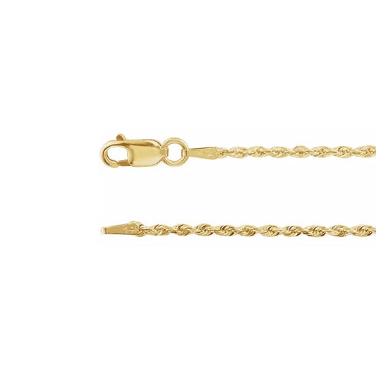 rope chain bracelet - 1.3mm