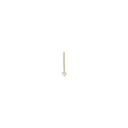 wwake / one-step bar stud earring - opal - single