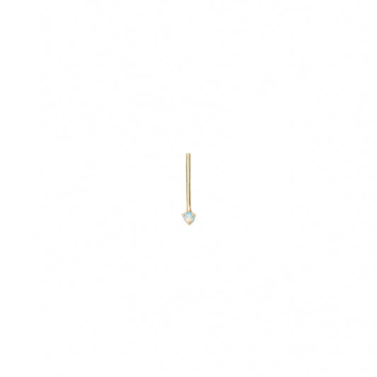 wwake / one-step bar stud earring - opal - single